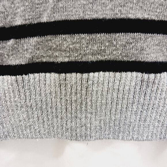 Sweater Women Size M Chiffon Hem Metallic Whimsycore Officecore Calvin Klein - Picture 5 of 16